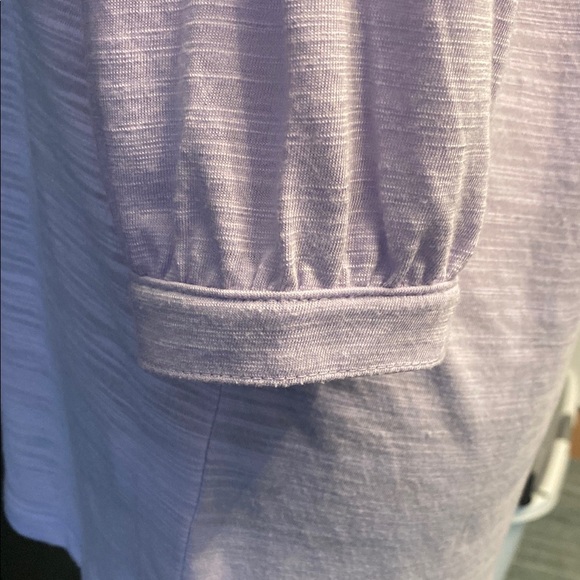 Banana Republic Purple Tunic with Mandarin Collar and Pleated Details - Picture 5 of 10